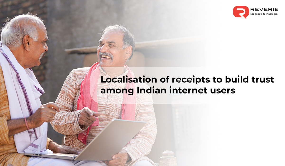 Localisation of receipts to build trust among Indian internet users